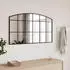 vidaXL Wandspiegel Schwarz 100x60cm Gewölbt Eisen (358639)