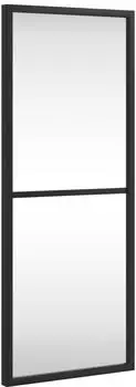 vidaXL Wandspiegel Schwarz 20x50cm Rechteckig Eisen (358645)
