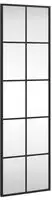 vidaXL Wandspiegel Schwarz 30x100 cm Rechteckig Eisen