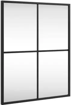vidaXL Wandspiegel Schwarz 40x50cm Rechteckig Eisen (358646)