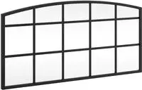 vidaXL Wandspiegel Schwarz 60x30 cm Gew&ouml;lbt Eisen