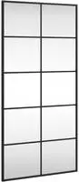vidaXL Wandspiegel Schwarz 50x100 cm Rechteckig Eisen