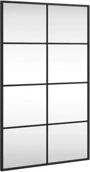 vidaXL Wandspiegel Schwarz 50x80cm Rechteckig Eisen (358648)