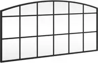 vidaXL Wandspiegel Schwarz 80x40 cm Gew&ouml;lbt Eisen