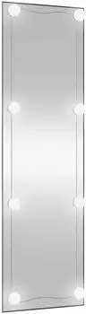 vidaXL Wandspiegel mit LED-Leuchten 30x100cm Glas Rechteckig (3189151)
