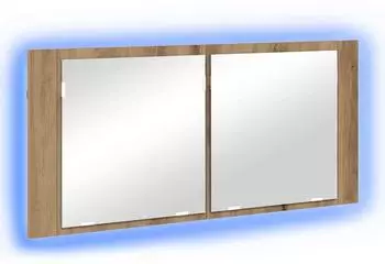 vidaXL LED Spiegel-Schrank mit Regal Artisan-Eiche 100x12x45cm (875043)