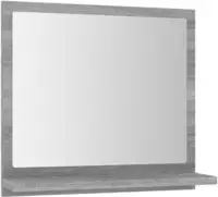 vidaXL Badspiegel Grau Sonoma 40x10,5x37 cm Holzwerkstoff