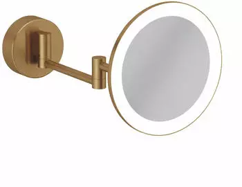 Kludi VELA R LED-Kosmetikspiegel mit Wandhalterung Brushed Bronze 58995N1W
