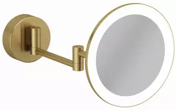 Kludi VELA R LED-Kosmetikspiegel mit Wandhalterung Brushed Gold 58995N0W