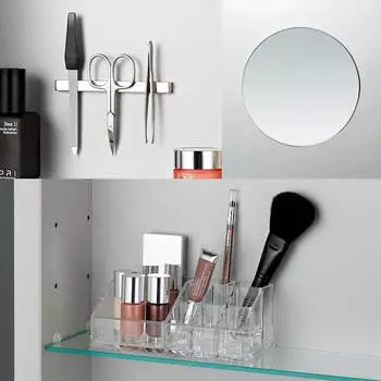 Laufen Frame 25 Accessoires-Set mit Kosmetikspiegel, Magnetleiste und Schale (H4906009000001)
