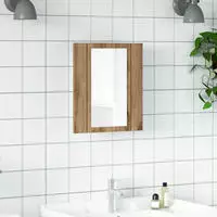 vidaXL LED-Spiegelschrank Artisan-Eiche 40x12x45 cm Holzwerkstoff