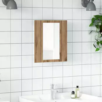 vidaXL Spiegelschrank LED Artisan-Eiche 40x12x45cm (856280)