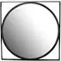 Wohnling Wandspiegel Rund Metall Schwarz 54x54cm (WL7.100)