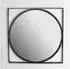Wohnling Wandspiegel Rund Metall Schwarz 54x54cm (WL7.100)
