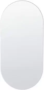 Beliani Alfortville Ovaler Wandspiegel Rahmenlos 40x80cm Silber