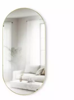 Umbra Hubba Pill Wandspiegel oval Messing 92x45cm (1023468-104)