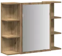 vidaXL Bad-Spiegelschrank Artisan-Eiche 80x20,5x64cm Holzwerkstoff