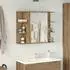 vidaXL Spiegelschrank Badezimmer Artisan-Eiche 80x20,5x64cm (856037)