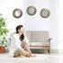 Relaxdays Wandspiegel Rund Gold 25cm, 3er-Set