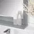 SoBuy Badspiegel Wandspiegel mit 1 Ablage, Dunkelgrau (FRG129-SG)