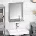 SoBuy Badspiegel Wandspiegel mit 1 Ablage, Dunkelgrau (FRG129-SG)