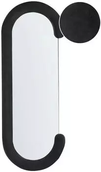 Beliani Loches Wandspiegel Samt Schwarz 54x158cm (570407)