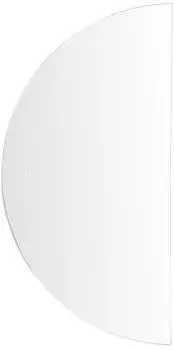 Beliani Loue LED-Badspiegel Halbrund 60x120cm Silber (Loue)