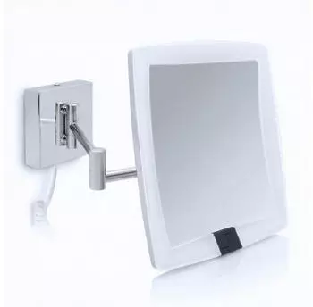 Libaro Verona Eckiger LED-Kosmetikspiegel 5-fache Vergrößerung, Sensor, Wandmontage