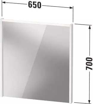 Duravit D-Code Spiegel mit LED Beleuchtung DC7076049490000