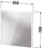 Duravit D-Code Spiegel mit LED Beleuchtung DC7076091910000