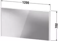Duravit LED-Spiegel D-Code 2.0 120x70x5cm, 9 W, bas. ma, Lichtfeld oben
