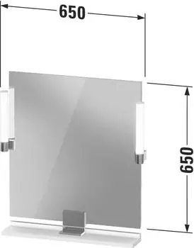 Duravit Sivida Spiegel 650x650x36 LED mit Dimmfunktion SV7421010790000