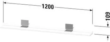 Duravit Sivida Spiegel Ablage 1200x115x35mm SV74340BD220000