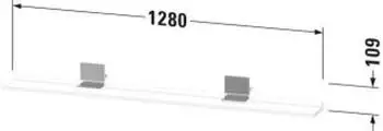 Duravit Sivida Spiegel Ablage 1280x115x35mm SV74350BD180000
