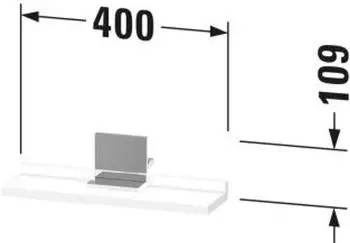 Duravit Sivida Spiegel Ablage 400x115x35mm SV74300BDHH0000