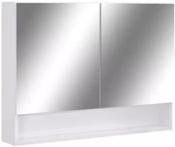 vidaXL Spiegelschrank Bad Wei&szlig; MDF 80x15x60cm