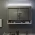vidaXL Spiegelschrank Bad Weiß MDF 80x15x60cm
