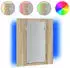 vidaXL LED Badezimmer-Spiegelschrank Sonoma-Eiche 40x12x45cm Acryl (804951)