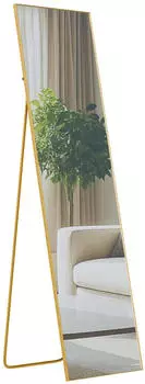 CLP Benicia Ganzk&ouml;rperspiegel Standspiegel/Wandspiegel Gold Glanz 140x40cm (326031)