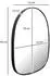 Finebuy Wandspiegel organische Form asymmetrisch rahmenlos 53x60cm (FB102152)