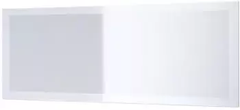 Vladon Lima V3 Wandspiegel mit Rahmen, Wei&szlig; Hochglanz, 139x55cm (50002091)