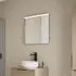Burgbad Eqio Leuchtspiegel mit LED-Aufsatzleuchte 650mm, 1 Schalter rechts (SIDL065PN258)