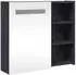 vidaXL Spiegelschrank mit LED-Beleuchtung Grau 60x13x52cm (357970)