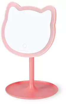 Legami Schminkspiegel mit Licht "You Look Purrfect!" Kitty, 33 LEDs, Dimmer (MWL0001)