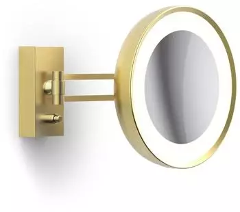 Decor Walther BS 36 Wand-Kosmetikspiegel LED 7-fach Vergr&ouml;&szlig;erung, gold matt (0123882)