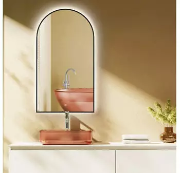 HOKO Detroit Bogenspiegel LED 60x100cm, Touch, 2700-6500K, Antibeschlag (Detroit)