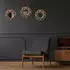 Relaxdays Wandspiegel Set rund gold, 3-teilig