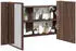 vidaXL LED Badezimmer-Spiegelschrank Braun Eiche 80x12x45cm Acryl (834953)