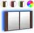 vidaXL LED Badezimmer-Spiegelschrank Braun Eiche 80x12x45cm Acryl (834953)