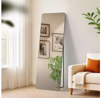CLP Gurnee Standspiegel & Wandspiegel Ganzk&ouml;rper, schwarz-matt, 150x50cm (326013)